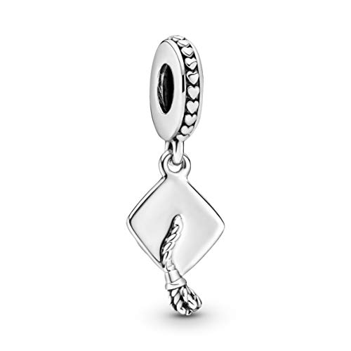 Graduation Cap Dangle Charm - Compatible with Moments - Sterling Silver - Gift for Her - Jewelry for Women with Gift Box - Image 3